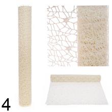 Sietka brokat v béžovej farbe, šírka 48 cm, dĺžka 5 yardov.