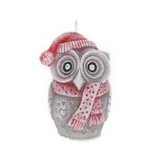 VIANOČNÉ SOVY FIGURKA ČERV. - FLORASYSTEM