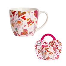 ŠÁLKA 460ml ružové srdcia - FLORASYSTEM