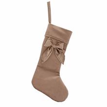 MIKULÁŠSKA PONOŽKA HNEDÁ TEXTIL 26*46CM - FLORASYSTEM