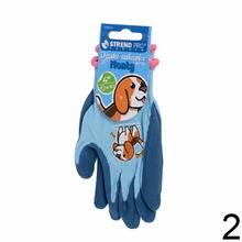 Detské rukavice Strend Pro mix v žltej a modrej farbe.