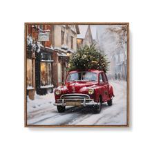 OBRAZ AUTO SO STROMČEKOM LED 40*40*3,5CM - FLORASYSTEM