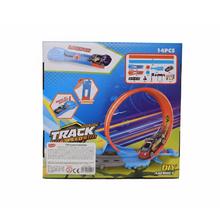 Autodráha s dvoma autami a 14 kusmi na zostavenie.