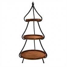 ETAŽÉR STROMČEK 3 PODLAŽIA KOV/DREVO 52*113CM - FLORASYSTEM