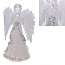 Sviečka s anjelom a bielymi krídlami, LED svetlo.