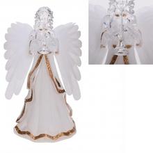 Sviečka s anjelom a bielymi krídlami, LED svetlo.