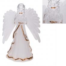 Sviečka s anjelom a bielymi krídlami, LED svetlo.