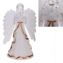 Sviečka s anjelom a bielymi krídlami, LED svetlo.