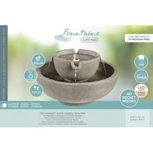 Dvojvrstvová misa fontána so solárnym pohonom.