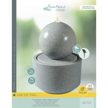 Okrúhla solárna fontána na vonkajšie použitie.