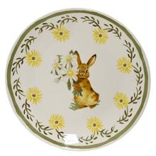 Tanier porc.s okrúhlou nálepkou, kvetinový a zajačičí vzor pr.20,2/V2,3cm - FLORASYSTEM