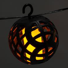 Solárne plastové párty osvetlenie s efektom ohňa a plameňa D.7.5cm L.175cm H.8.5cm