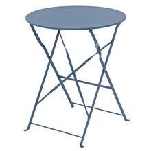 Stôl záhradný stoličky2 modrý Vonkajšia oceľová súprava Helsingborg D.60cm H.71cm