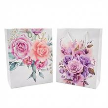 DARČEKOVÁ TAŠKA L 40*30*12CM KVETY GLITTER - FLORASYSTEM