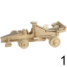 Drevené 3D puzzle z prírodného dreva, Autá