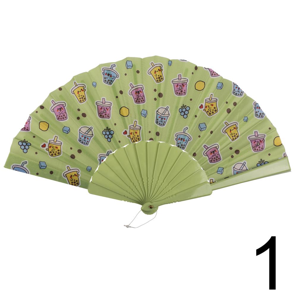 Plastový vejár s motívom Bubble Tea.