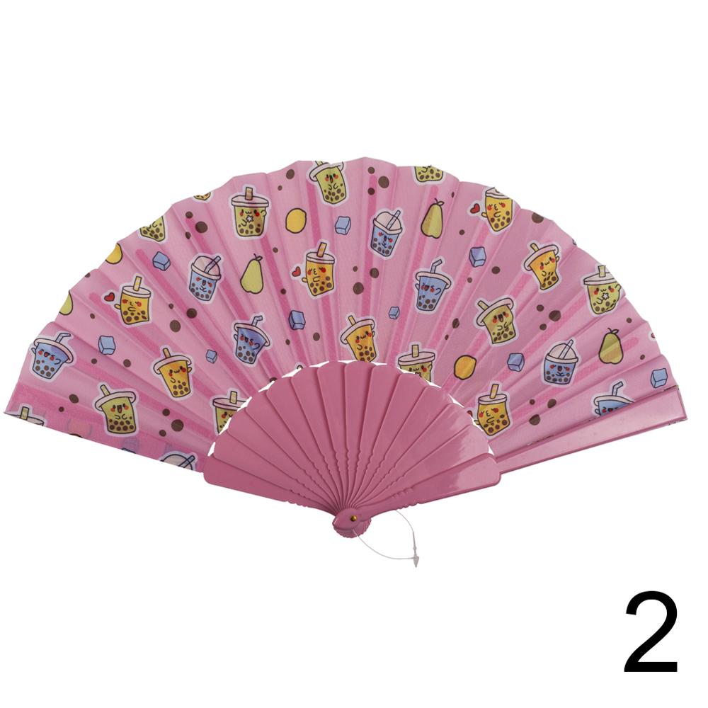 Plastový vejár s motívom Bubble Tea.