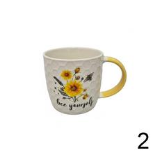 Šálka porc 355ml mix vzor s kvetinovým a včelím motívom.