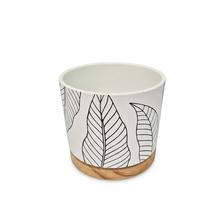 OBAL OSLO LEAVES/WOOD 13CM - FLORASYSTEM