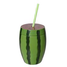 Pohár párty melón plast so slamkou V14/11/11cm - FLORASYSTEM