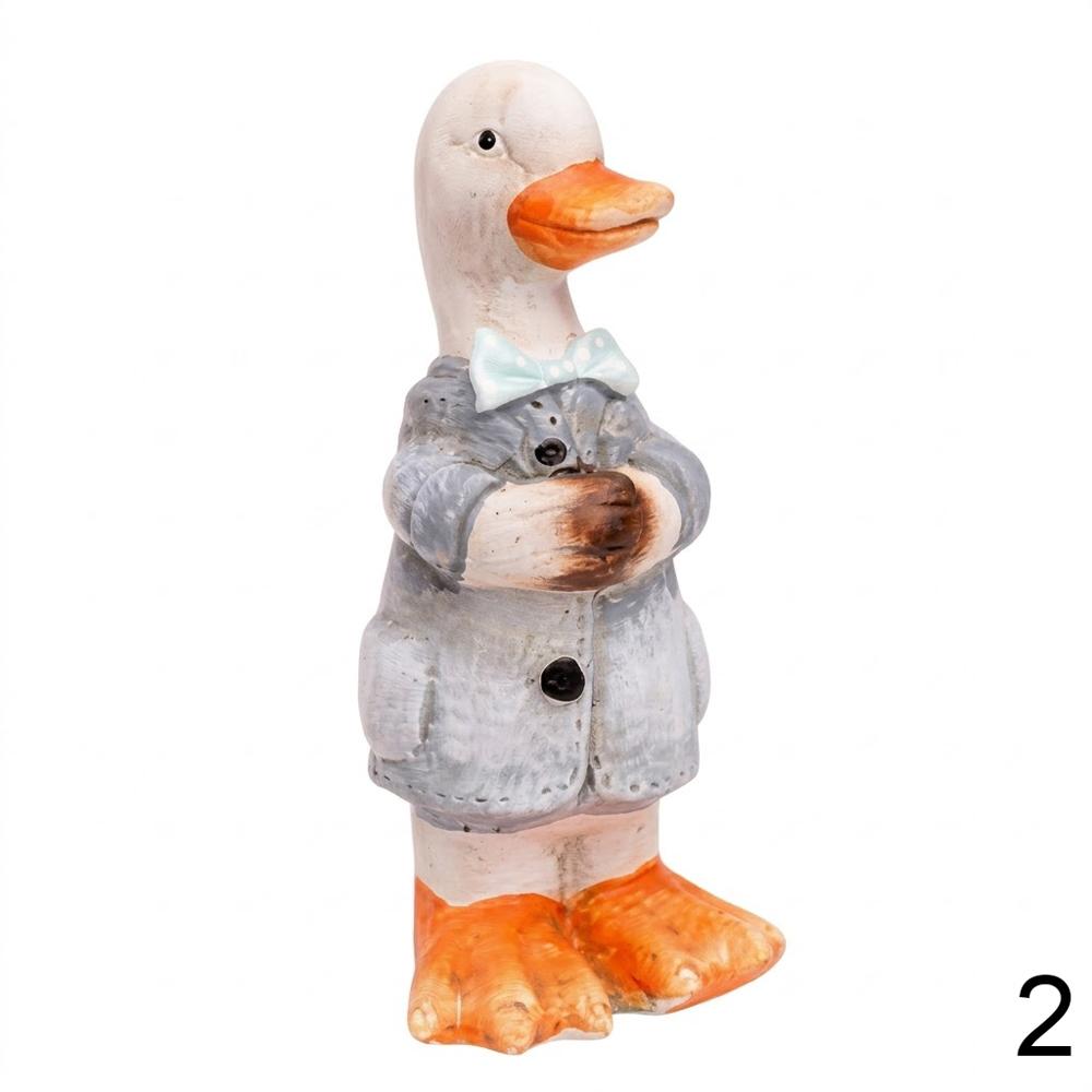 Keramické kačky v oblečení, biela farba, mix dizajnov.
