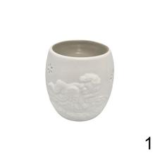 Aromalampa v tvare anjela z porcelánu, biela farba.