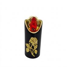 SVET. LED RICO RUŽA BLACK-GOLD-RED 12,5cm/1/25/LUX-BAT - FLORASYSTEM