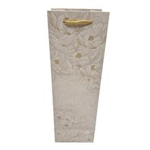 AGB1100504 Taška darč. fľaša V37x12+10cm Vintage gold petal design - FLORASYSTEM
