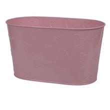 OBAL OVÁL PLECH 23x13x13CM RUŽOVÝ - FLORASYSTEM