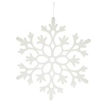 ZÁVES VLOČKA ZAMAT PLAST 39CM BIELA - FLORASYSTEM