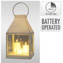 Lampáš biely so sviečkami 25cm  - FLORASYSTEM