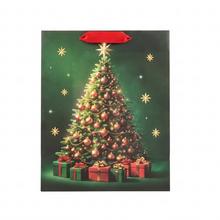 AGB2019503 TAŠKA darč. V25x20+10cm Classic Christmas tree - FLORASYSTEM
