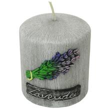 Sviečka levanduľa provensálska v grafitovej farbe.