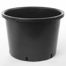 Čierny kontajner na rastliny s priemerom 39 cm a objemom 25L.