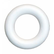 Biely polystyrénový krúžok s priemerom 25 cm.