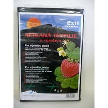 NETK.TEXT-VÝSEK jahody, čierna textília na výsadbu.