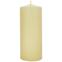 Hladký ecru sviečka s rozmermi 100x250 mm.