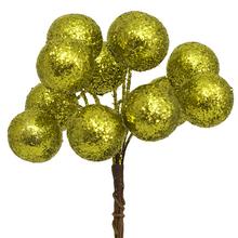 AKCIA! 25FL0556 GUĽKY 2CM GLITR. ZELENÉ S/12 SUPER CENA! - FLORASYSTEM