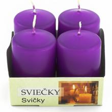 Sada fialových adventných sviečok 40/60.