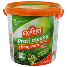 Hnojivo Expert proti machu 10kg v oranžovom vedre.