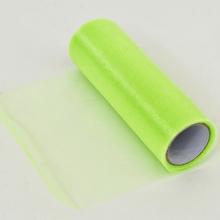 Organza rolka v zelenej farbe, 16 cm x 6 m.
