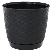 Okrúhly kvetináč RATOLLA v antracitovej farbe.