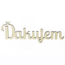 Drevený nápis Ďakujem