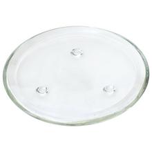 Okrúhla sklenená podložka pod sviečku s priemerom 10 cm.