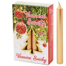 VIANOČNÉ SVIEČKY ZLATÉ 12/115 - FLORASYSTEM