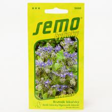 Semená boráku lekárskeho v žltom obale.