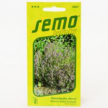 Semená materinej dúšky od SEMO v žltom obale.