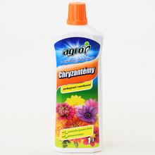 Hnojivo AGRO CHRYZANTÉMY 1L v plastovej fľaši s farebným dizajnom.