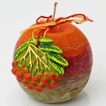 Ovocná sviečka s príveskom guľa 80 jarabina.