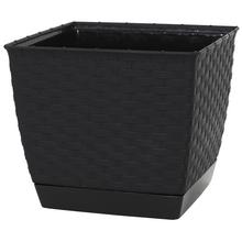 DRLK145 KVETINÁČ RATOLLA SQUARE ANTRACIT 14,5x14,5xh12,6CM/1,5L - FLORASYSTEM